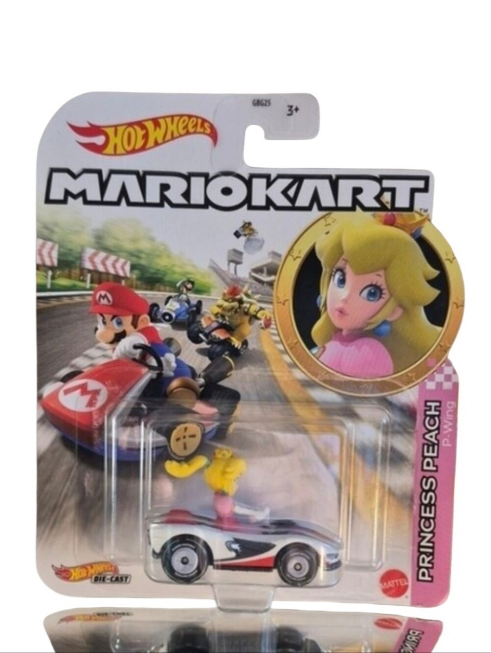 MARIOKART × Hot WHeeLs PRINCESS  PEACH P-Wing, 1:64, Pink.